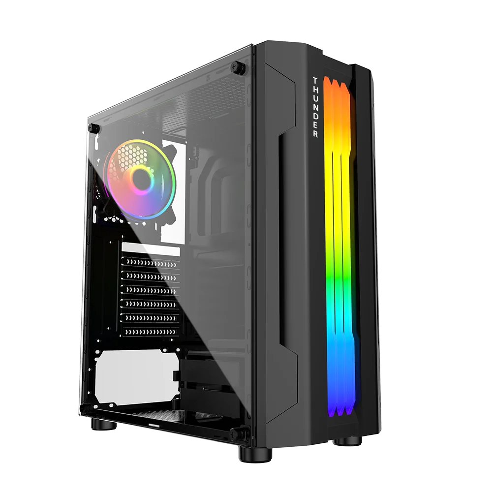 tgc 144 -1 THUNDER ARCHER RGB STRIP ATX Case - BK