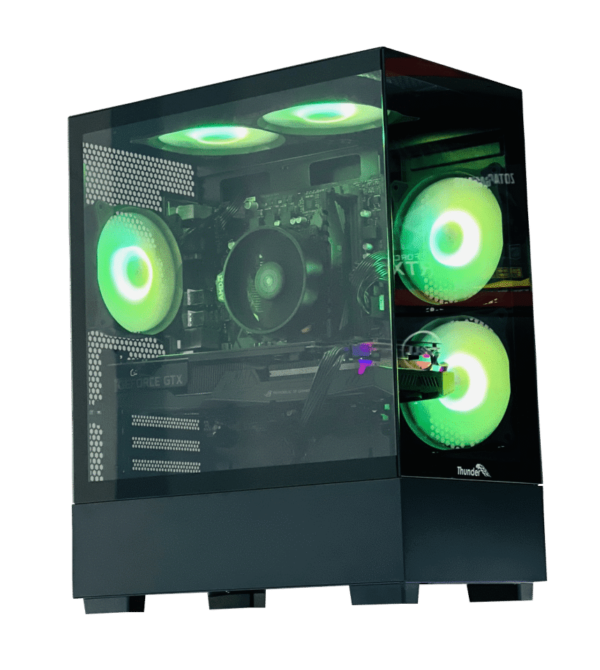 THUNDER BLACK FOX 3x ARGB Fans M-ATX Case - BK - Leo Computer