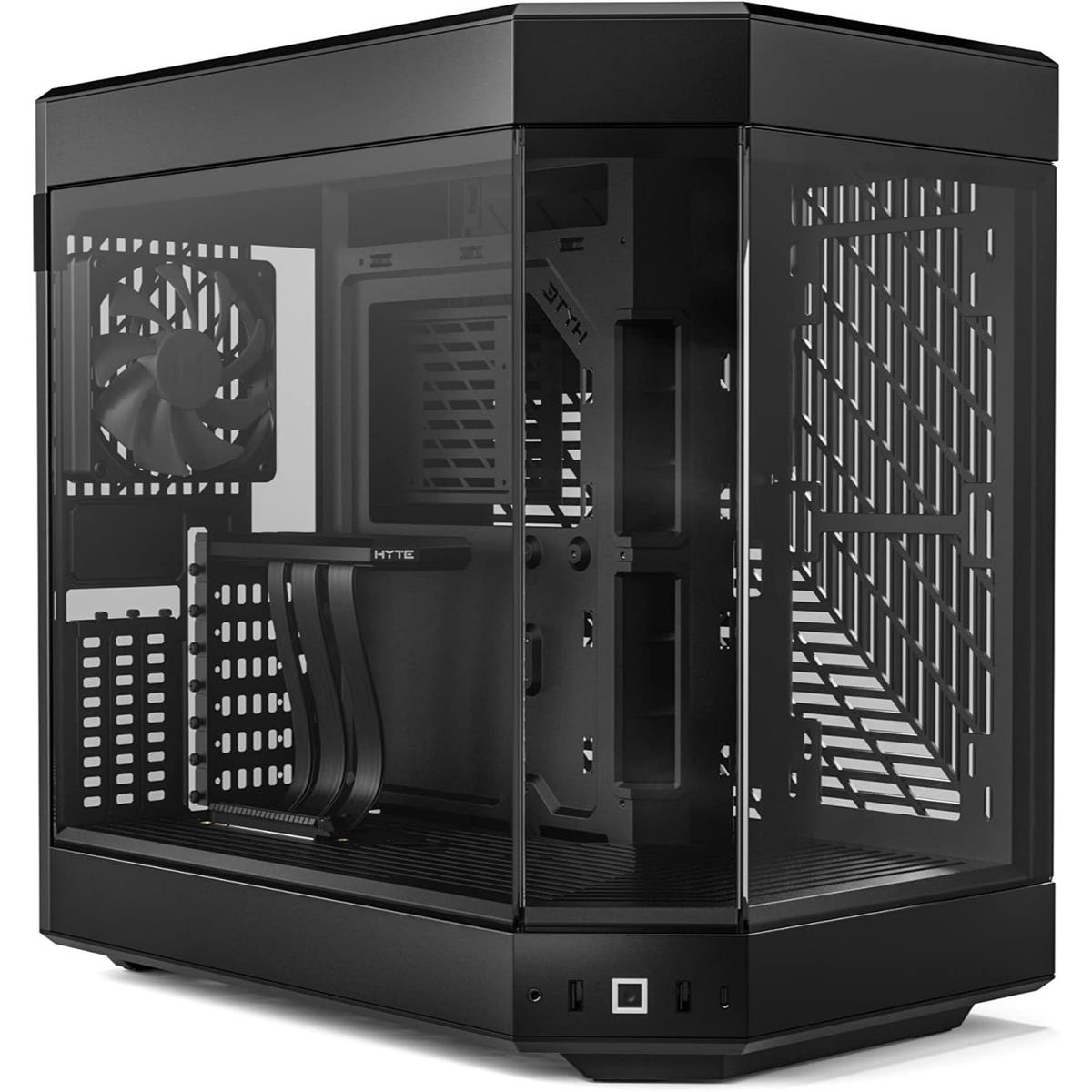 hyte-y60-black-casing-LEO HYTE Y60 Modern Aesthetic Mid-Tower ATX Case - Pitch Black
