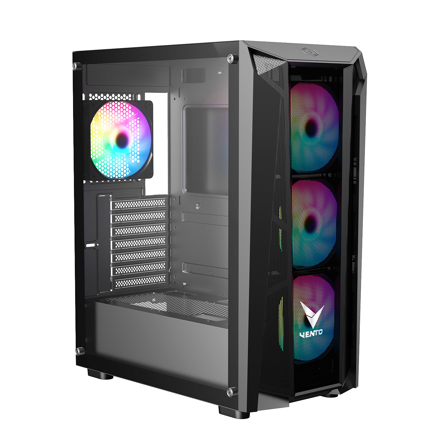 Vento-Case-VG15E-4x-rgb-fans-bk-price-in-pakistan-leo-computer VENTO VG15FE 4x RGB Fans ATX Case - BK